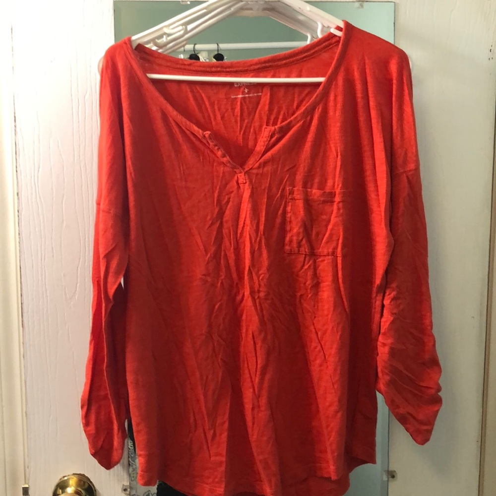 DONATED! Express 3/4 roll tab sleeve shirt
